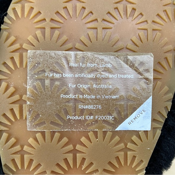 UGG Women’s Size 6.0 Fluff Yeah Shearling Slide Slippers Black Chunky - Picture 11 of 11